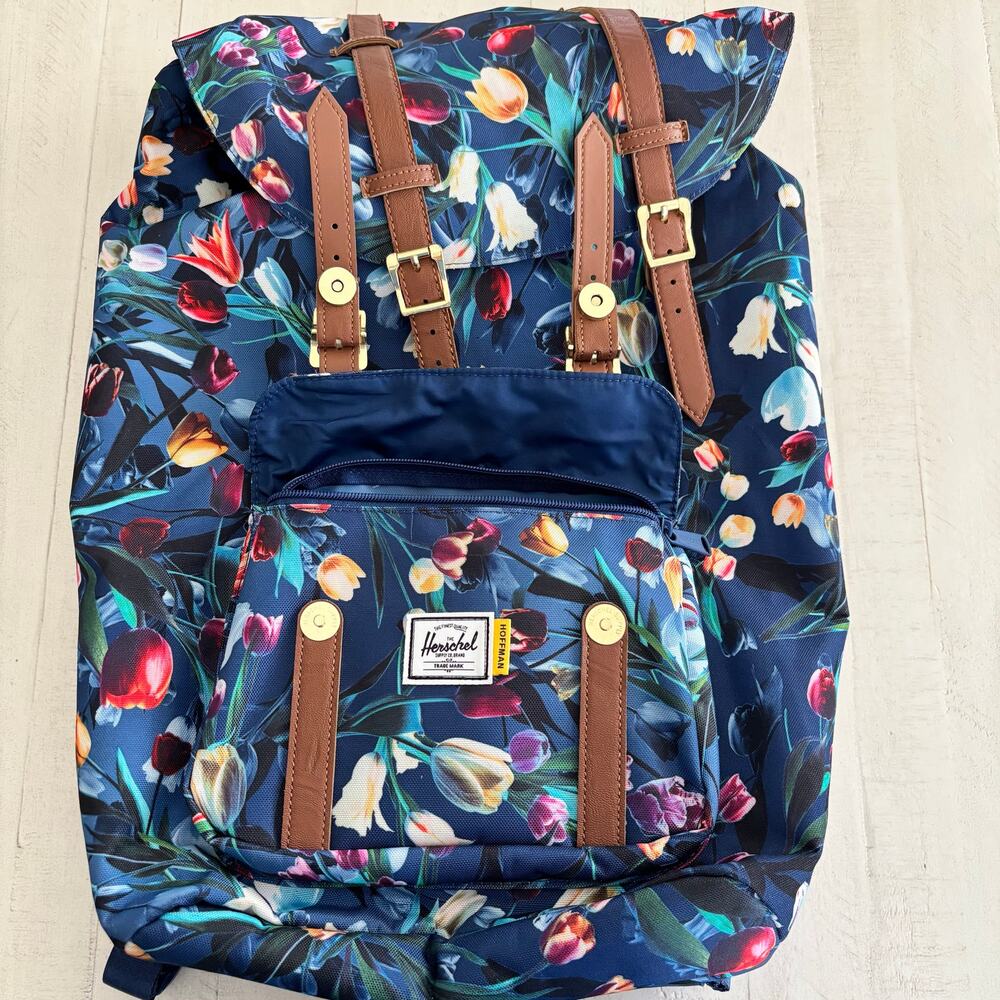 NWOT Herschel Little America Hoffman Tulips 25L Backpack Rucksack - Picture 5 of 8
